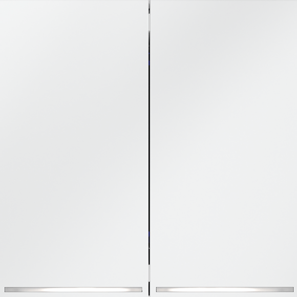 Выключатель встраиваемый VOLTUM S70 двухклавишный с подсветкой 10А, (белый матовый)