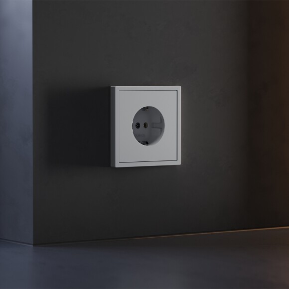 Накладка для розетки с заземлением, S70 (серый)