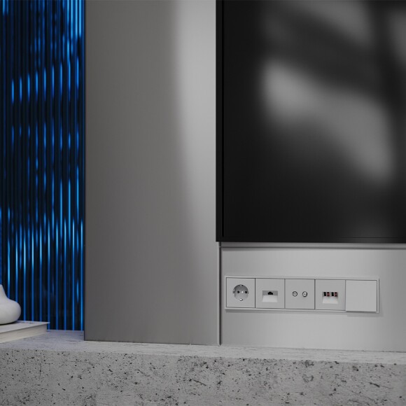 Накладка для розетки с заземлением, S70 (серый)