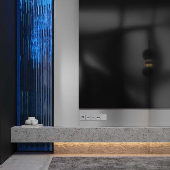 Накладка для розетки с заземлением, S70 (серый)