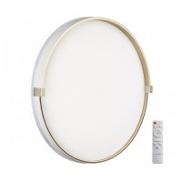 Cветильник пластик/золотой LED 70Вт 3000-6000К D490 IP43 пульт ДУ Sonex OLIDI WHITE 7646/EL