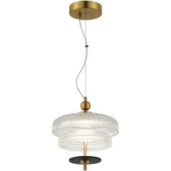 SL6122.313.01 Светильник подвесной ST-Luce Латунь/Прозрачный, Латунь LED 1*8W 3000K ORIENTAL SL6122.313.01 Светильник подвесной ST-Luce Латунь/Прозрачный, Латунь LED 1*8W 3000K ORIENTAL