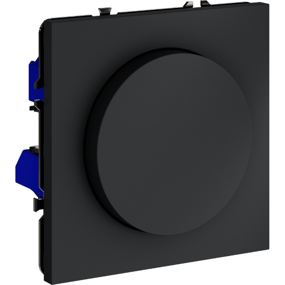 Светорегулятор встраиваемый VOLTUM S70 поворотно-нажимной 600 Вт, (графит)