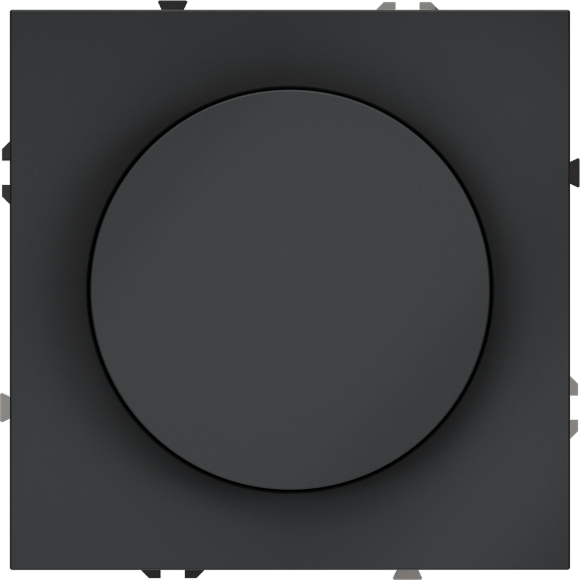 Светорегулятор встраиваемый VOLTUM S70 поворотно-нажимной 600 Вт, (графит)