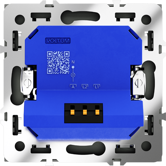 Светорегулятор встраиваемый VOLTUM S70 поворотно-нажимной 600 Вт, (графит)