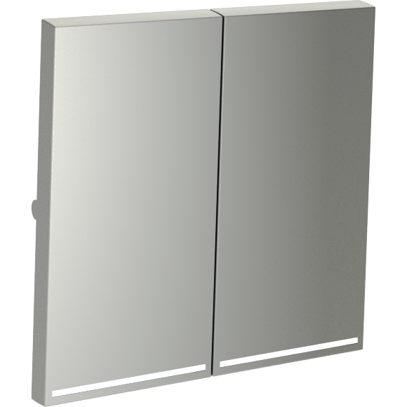 Клавиши для выключателя/переключателя двухклавишного с подсветкой, S70 (сталь)