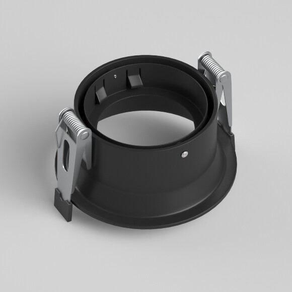 Lightstar 214607-SOLO Черный круглый встраиваемый светильник с углублением, диаметром 8.3 см, под лампу GU10, GU5.3 или LED модуль формата MR16, цоколи не идут в комплекте