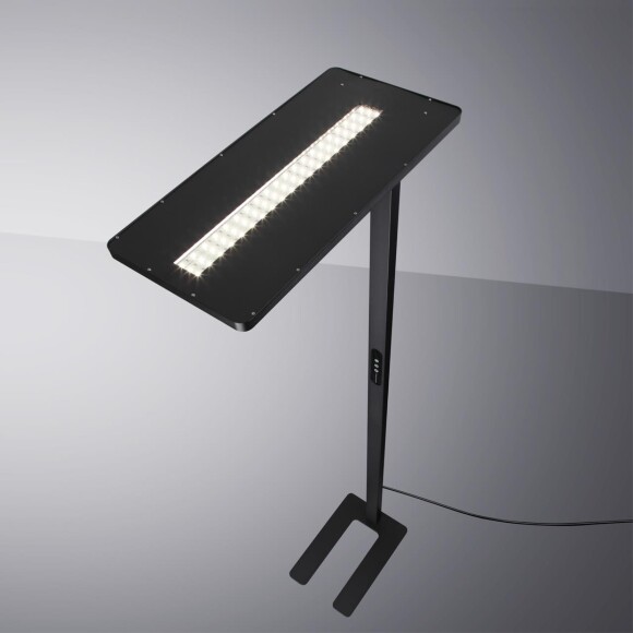 359974 LEDO NT26 000 (В 2-х КОРОБКАХ) черный Торшер светодиодный диммир. полного спектра IP20 LED 50W+50W 180-265V 4000K 6500Лм STUDI