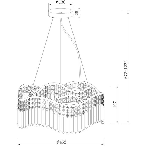 Люстра подвесная Maytoni DIA201PL-06G Gracia под лампы 6xE14 40W