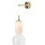 Freya Ore FR5636WL-L6G Дизайнерское настенное LED-бра в стиле модерн, 6 Вт, 3000К, CRI 80, 400 лм, 120°, 220В, металл латунь, плафон белое стекло, без выключателя на корпусе, габариты 580x200x130 мм
