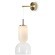 Freya Ore FR5636WL-L6G Дизайнерское настенное LED-бра в стиле модерн, 6 Вт, 3000К, CRI 80, 400 лм, 120°, 220В, металл латунь, плафон белое стекло, без выключателя на корпусе, габариты 580x200x130 мм