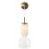 Freya Ore FR5636WL-L6G Дизайнерское настенное LED-бра в стиле модерн, 6 Вт, 3000К, CRI 80, 400 лм, 120°, 220В, металл латунь, плафон белое стекло, без выключателя на корпусе, габариты 580x200x130 мм