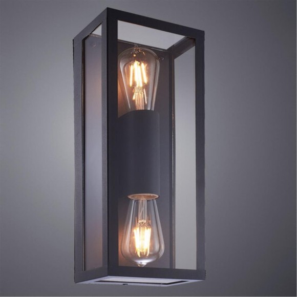 Уличный настенный светильник Arte Lamp A4569AL-2BK BELFAST IP44 под лампы 2xE27 60W