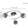 Eglo Bimeda 31007 Потолочный поворотный LED-спот в стиле хай-тек, лампы 3xGU10, комплекте лампы по 3 Вт, 220В, 3000К, 3x250 лм, CRI80, 220В, сталь цвета никель, черный хром, ширина 290 мм, высота 145 мм, длина 345 мм