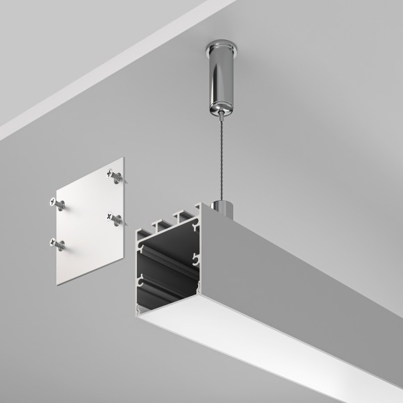 Алюминиевый профиль подвесной -накладной 35x35 2м ALM-3535B-S-2M