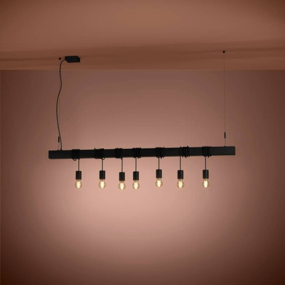 39938 TOWNSHEND-B Подвесная люстра с 7 лампами E27, 320Вт, черный