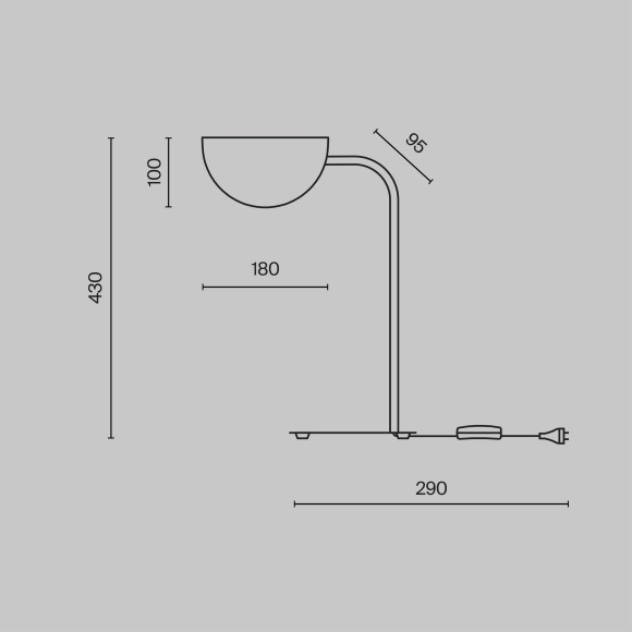Декоративная настольная лампа Maytoni MOD126TL-01B Mollis под лампу 1xG9 28W