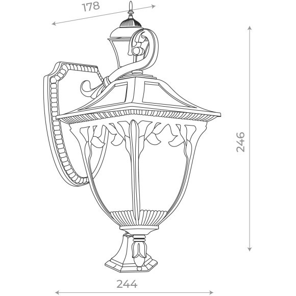 SL083.701.01 Светильник уличный настенный ST-Luce Кофейный/Кофейный, Прозрачный E27 1*60W CHIANI SL083.701.01 Светильник уличный настенный ST-Luce Кофейный/Кофейный, Прозрачный E27 1*60W CHIANI