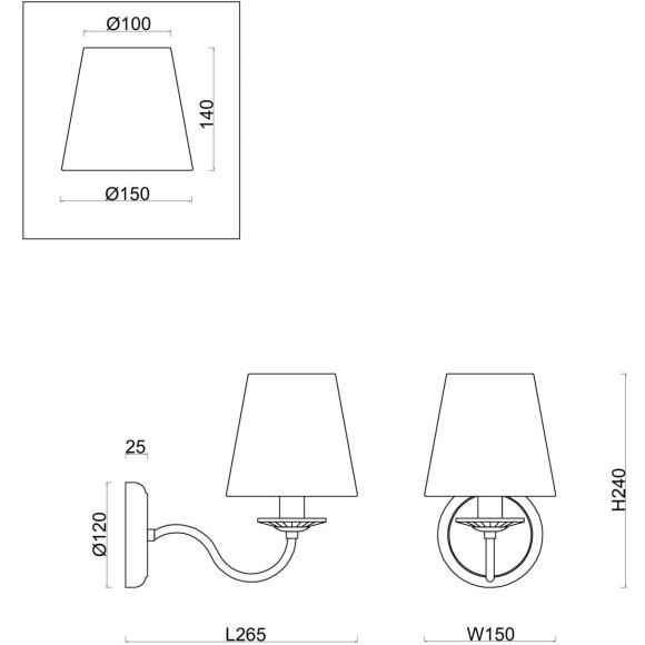 Бра Freya FR2027WL-01N Osborn под лампу 1xE14 40W Бра Freya FR2027WL-01N Osborn под лампу 1xE14 40W