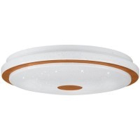 900598 Настенно-потолочный светильник LANCIANO 1, LED 24W, 1900lm, H75, ?400, сталь, дерево, белый, коричневый/пластик с эффектом кристаллов, белый, х