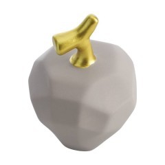 427003 Статуэтка Яблоко VALLEE, H100, ?80, керамика, серый, цвет матовая латунь 427003 Статуэтка Яблоко VALLEE, H100, ?80, керамика, серый, цвет матовая латунь