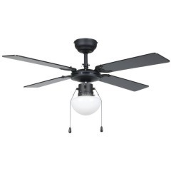 35122 Вентилятор потолочный со светильником с двусторонними лопостями FORTALEZA, 60W (E27), ?1066, сталь, черный 35122 Вентилятор потолочный со светильником с двусторонними лопостями FORTALEZA, 60W (E27), ?1066, сталь, черный