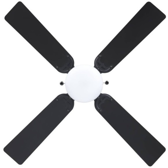 35122 Вентилятор потолочный со светильником с двусторонними лопостями FORTALEZA, 60W (E27), ?1066, сталь, черный