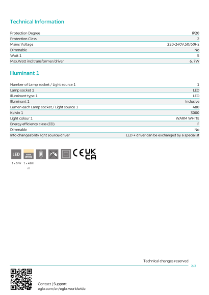 Черная настольная лампа EGLO ALMUDAINA 900908, встроенный LED 5Вт, 3000К, CRI 80, 480Лм, подключение 220В, стальной корпус, высота 495 мм, диаметр основания 170 мм