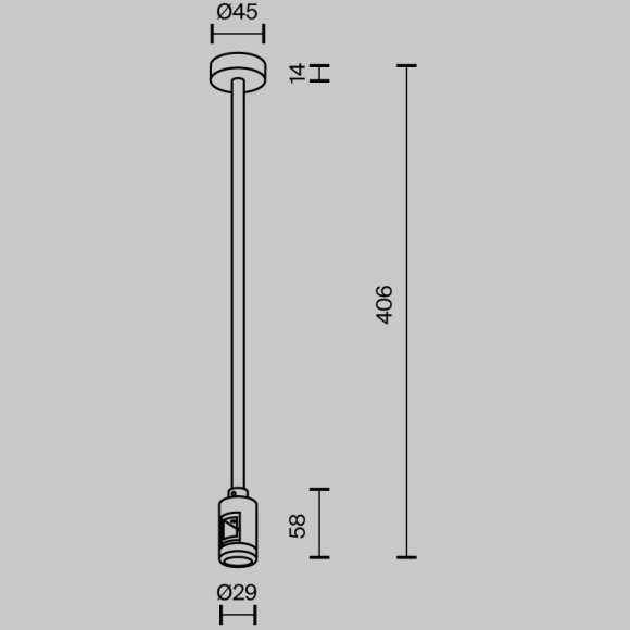 Крепление потолочное с вводом питания Maytoni Flarity TRA158C-BL1-PT