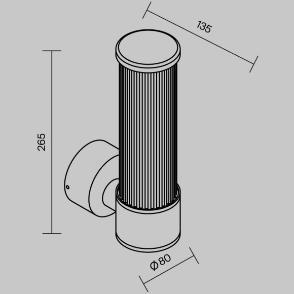 Настенный светильник (бра) Lit O593WL-L8B3K