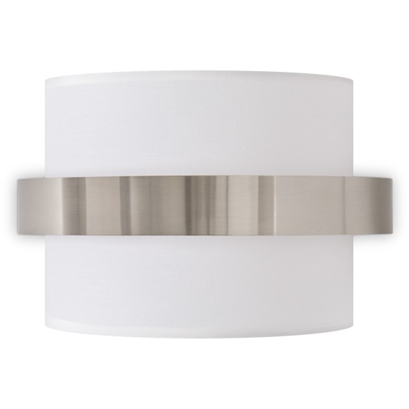 Настенный никелевый светильник (бра) с тканевым плафоном под лампу Е14 Freya Bride FR5367WL-02N