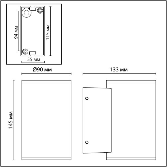 7142/12WL Настенный светильник Odeon Light NATURE IP65 LED 12W Ra80 515Лм 60° 3000K 85-265V LONG