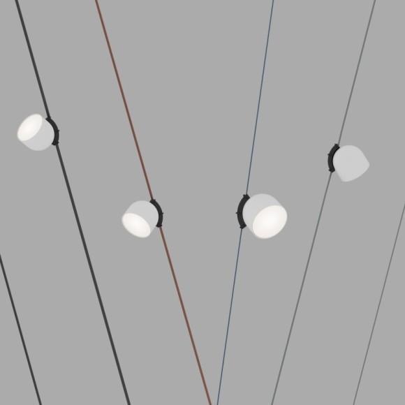 DK5642-WH+BK Поворотный светильник для трека-ремня Belty Smart, серия Spot, со светодиодом, D100*H107мм, 48V DC, 12W, RA90, 120°, 3000-5700K, IP20, белый с черным, алюминий