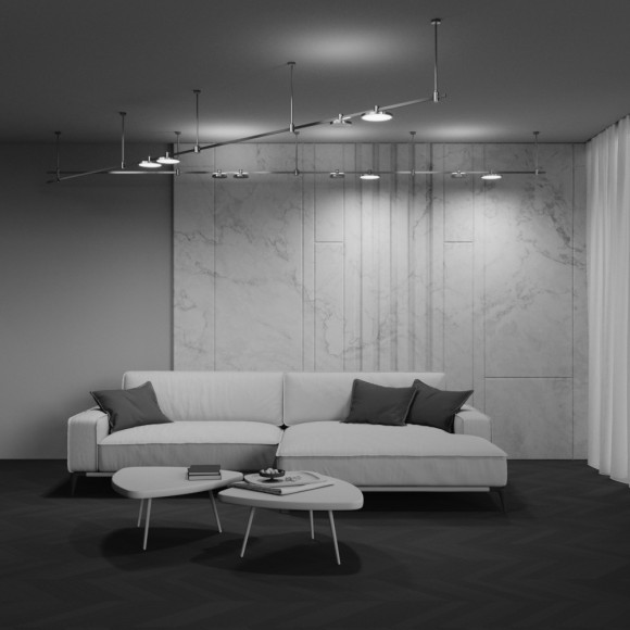 Трековый светильник Maytoni Plato Flarity Ra90 Lm590 3000K 10Вт 120° TR153-1-10W3K-PT