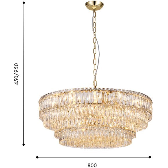 Люстра подвесная классическая хрустальная под лампы E14 Favourite 4781-18P