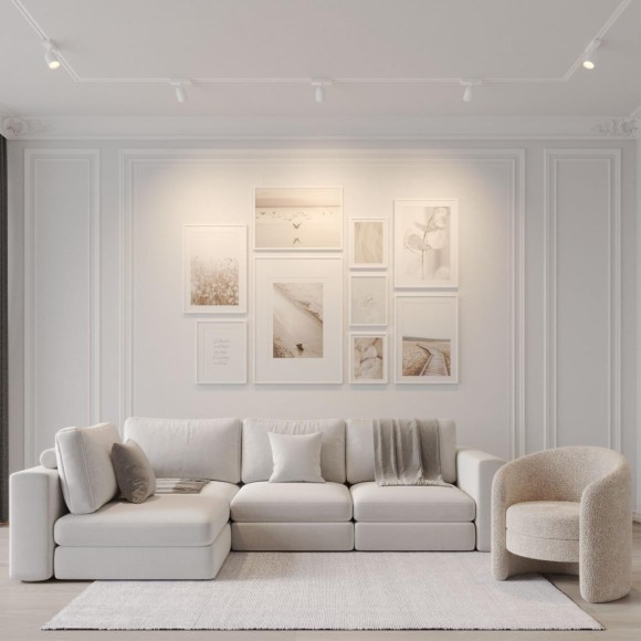 359809 Белый светодиодный однофазный трехжильный трековый светильник 10Вт 882Лм 3000К 32° CRI≥90 180-265V IP20 Novotech SOLETTE