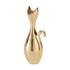 429753 Фигурка Кошка SUZU, L85, B70, H200, алюминий, золотой 429753 Фигурка Кошка SUZU, L85, B70, H200, алюминий, золотой