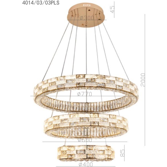 Люстра подвесная Stilfort 4014/03/03PLS Gabbana / Габбана Люстра подвесная Stilfort 4014/03/03PLS Gabbana / Габбана
