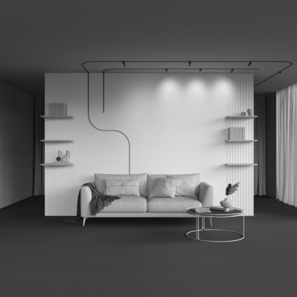 TR187-1-9W4K-M-BBS Ультратонкий трековый магнитный светодиодный светильник Maytoni Levity CRI90+ 4000К 500Лм 36° 9Вт