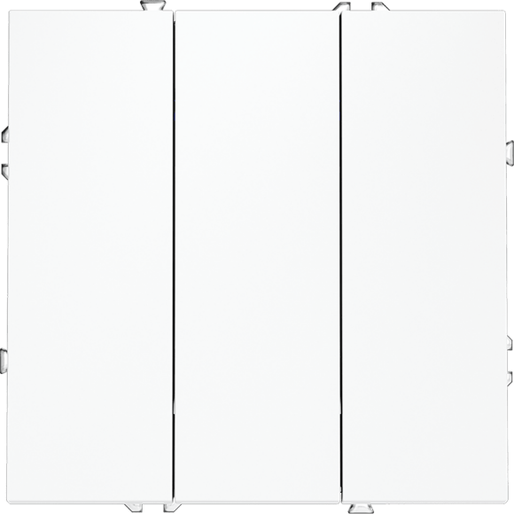 Выключатель встраиваемый VOLTUM S70 трехклавишный 10А, (белый матовый)