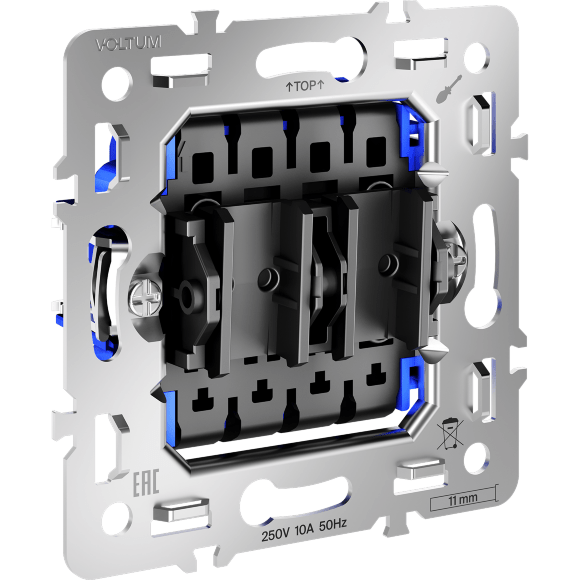Механизм перекрестного переключателя двухклавишного 10А, S70