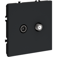 Розетка телевизионная встраиваемая VOLTUM S70 оконечная TV+SAT, (графит)