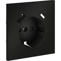 Накладка для розетки с заземлением и защитными шторками, с USB A+C, S70 (черный матовый)