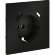 Накладка для розетки с заземлением и защитными шторками, с USB A+C, S70 (черный матовый)
