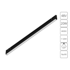 A5723PL-1BK Трековый магнитный светодиодный светильник Arte Lamp Expert CRI90+ 4000К 1120Лм 120° 20