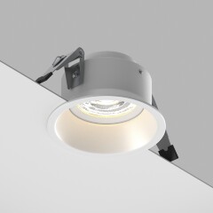 Lightstar 214606-SOLO Белый круглый встраиваемый светильник с углублением, диаметром 8.3 см, под лампу GU10, GU5.3 или LED модуль формата MR16, цоколи не идут в комплекте