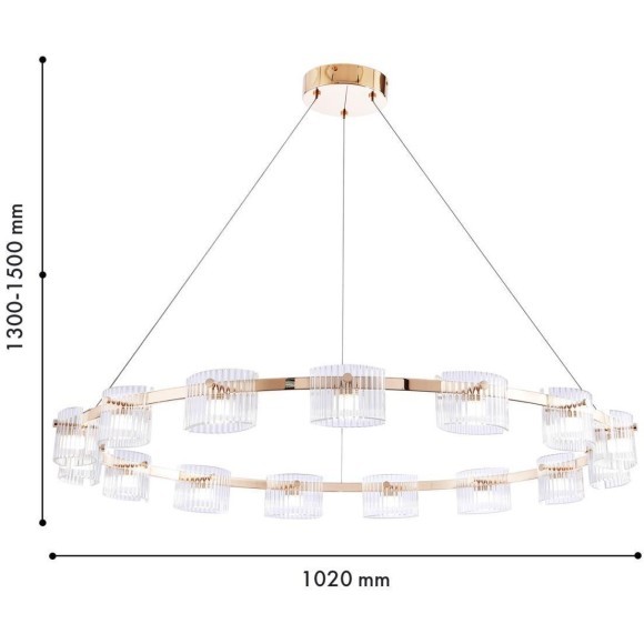 Подвесная люстра Ori 4248-15P