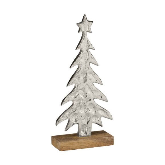 427131 Статуэтка Елка BALIGUIAN, L108, B50, H240, алюминий, дерево, цвет матовый никель, коричневый 427131 Статуэтка Елка BALIGUIAN, L108, B50, H240, алюминий, дерево, цвет матовый никель, коричневый