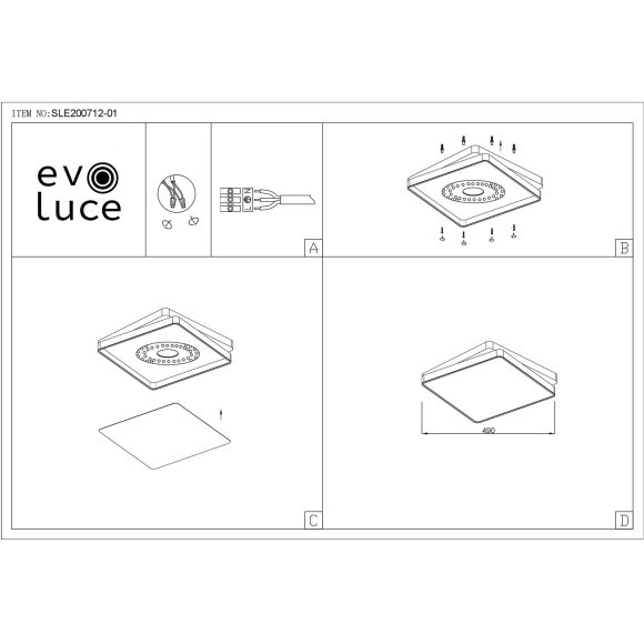 SLE200712-01 Светильник потолочный Черный, Белый/Белый LED 1*45W 3000K/4000K/6000K QVO SLE200712-01 Светильник потолочный Черный, Белый/Белый LED 1*45W 3000K/4000K/6000K QVO