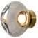 Freya Mote FR5601WL-01GR Светильник светодиодный настенно-потолочный, основание латунь, плафон дымчатое стекло нестандартной формы с вкраплениями, CCT перекл. цветовой температуры LED 5Вт 2700-3000-4000K 350Лм CRI80 180° IP20 220V